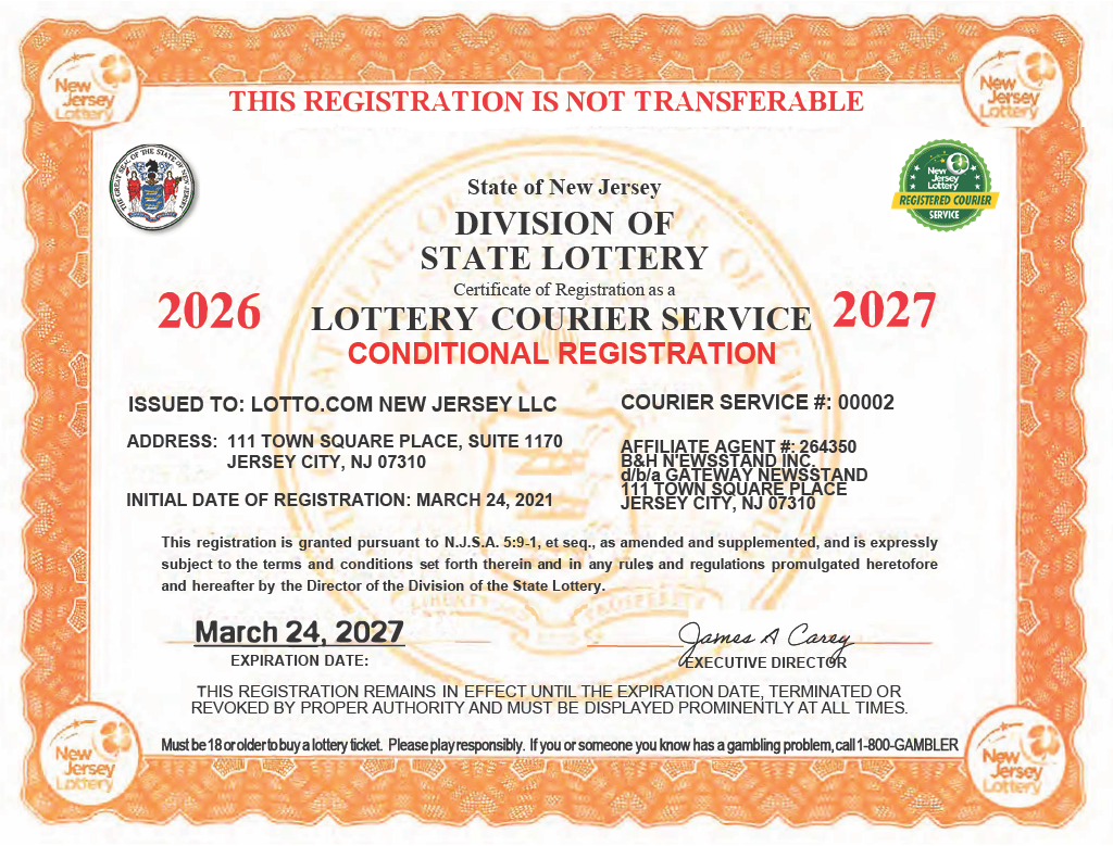 NJ Courier License Mar 24 2027